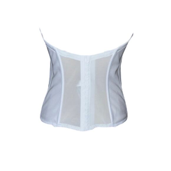 Dominique White Bustier Corset Long Line Bra 40C - Picture 4 of 7